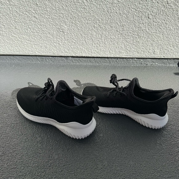 Womens BlackTennis Sneakers- Slip On Memory Foam‎ Lightweight - Picture 4 of 11